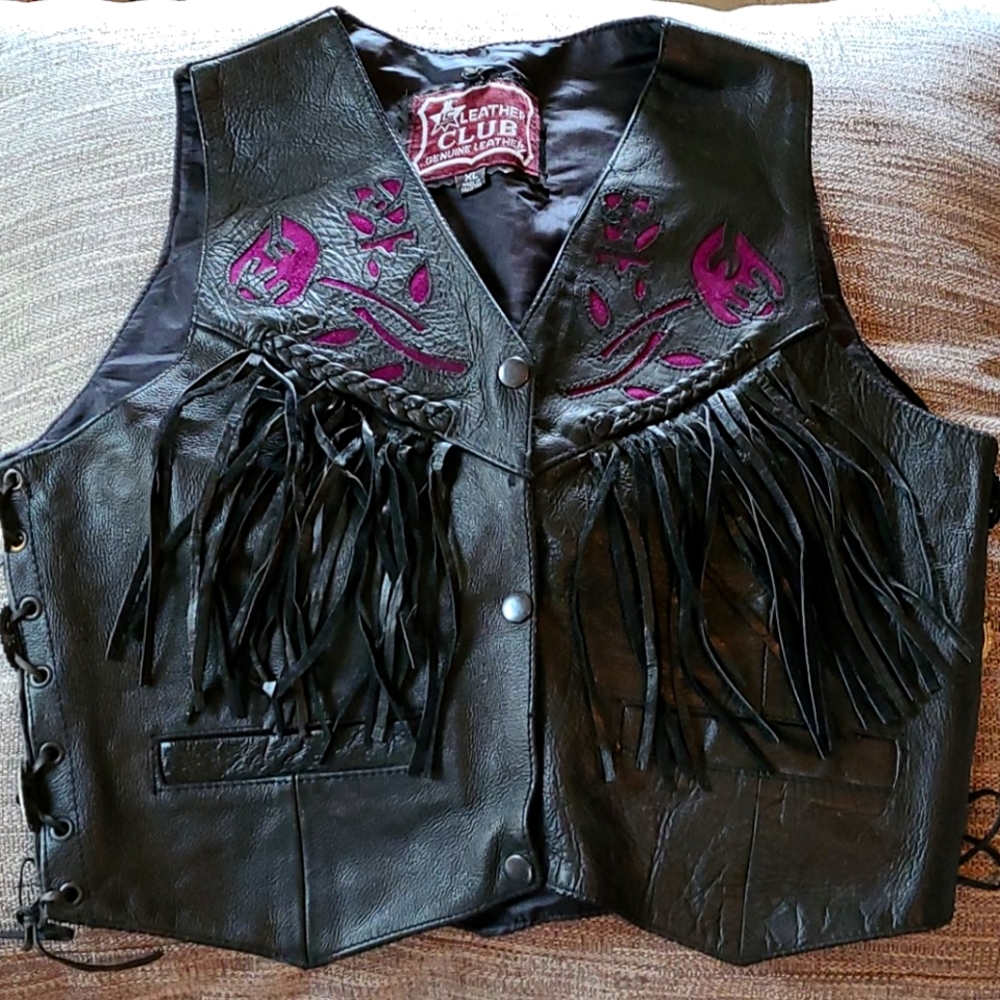 Black Leather Vest